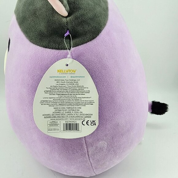NWT Squishmallow Alexie the Purple Cow 12" Plush Toy Stuffed Animal Kellytoy - Picture 4 of 11